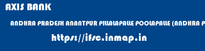 AXIS BANK  ANDHRA PRADESH ANANTPUR PILLALAPALLE POOLAPALLE (ANDHRA PRADESH)  ifsc code